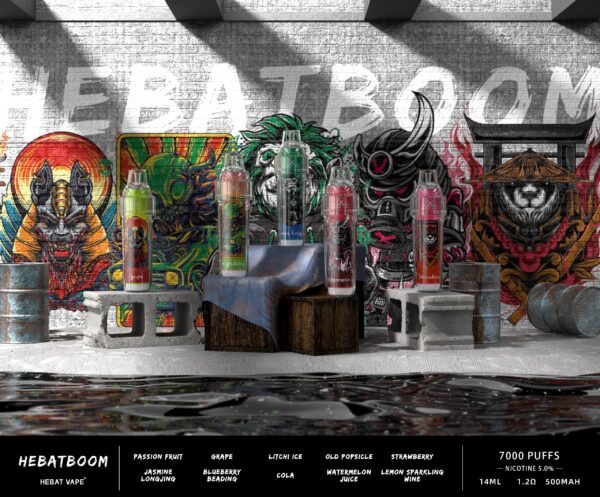 喜貝抛棄式電子煙/HEBAT BOOM 7000 PUFFS/Hebat一次性電子煙/ 台灣電子煙批發