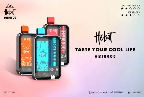 喜貝一次性電子煙/Hebat 10000 puffs 超大容量/拋棄式電子菸/台灣電子煙批發 711到付