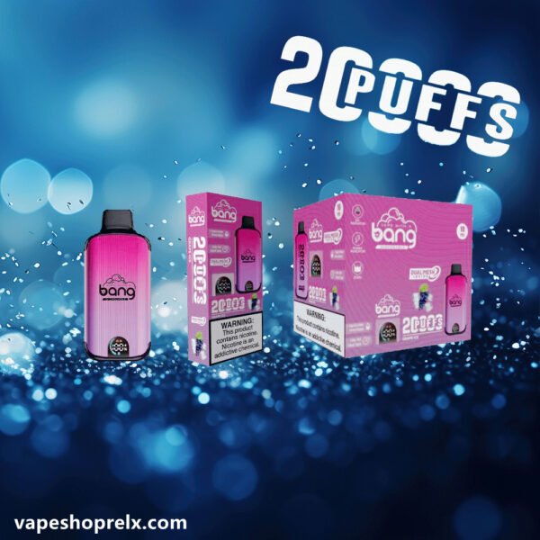 Bang DUALMESH 20000 Puffs全新一次性拋棄式霧化棒/LED顯示屏/可充電一次性電子煙 持久電量