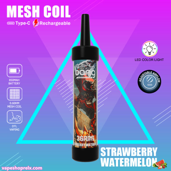 Bang 36000 Puffs大炮 釋放野獸 採用加特林機槍煙花設計 一次性電子煙 拋棄式霧化棒 台灣電子煙批發