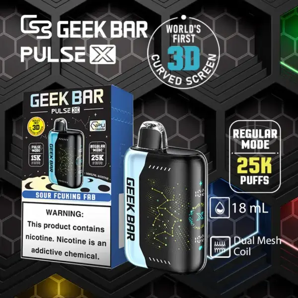 GEEK BAR Pulse X 25000 Puffs 一次性電子煙 拋棄式霧化棒 美歐爆款