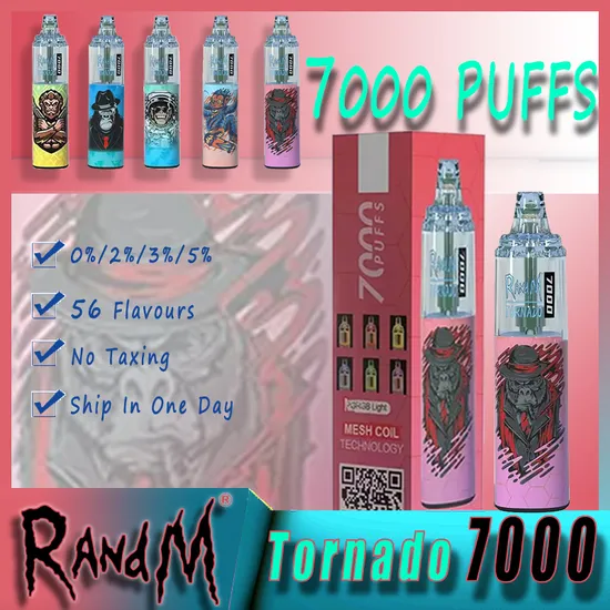 Randm Tornado 7000 Puffs 龍捲風拋棄式電子煙 歐美爆款