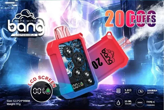 Bang Wheel 20000 Puffs 拋棄式電子煙 超大容量可充電霧化棒 歐美爆款
