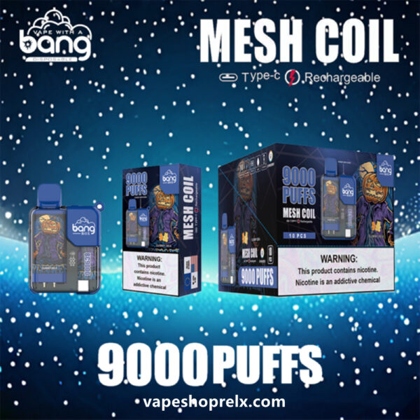 Bang BOX 9000 Puffs 拋棄式電子煙/一次性霧化棒/炫彩外觀/LED顯示 台灣電子煙批發