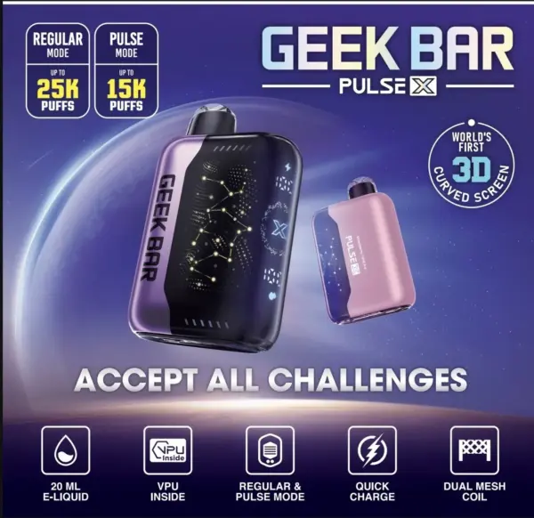 GEEK BAR Pulse X 25000 Puffs 一次性電子煙 拋棄式霧化棒 美歐爆款