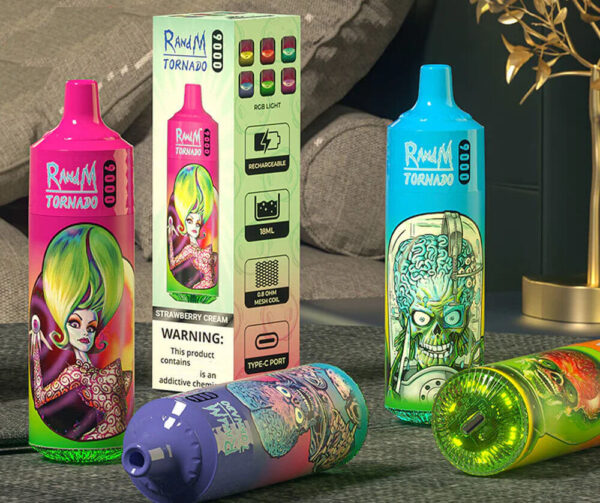 Randm 9000 Puffs 龍捲風拋棄式電子煙 一次性霧化棒 歐美爆款