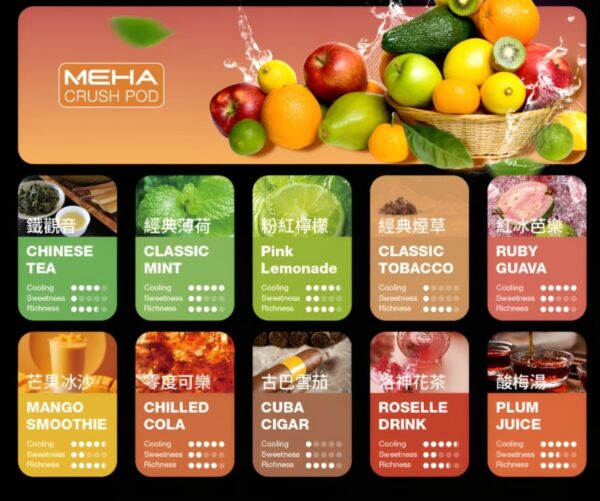 全新升級 Meha煙彈 魅嗨五代霧化彈一盒三入 2.5ml顆 買四盒送魅嗨方形主機