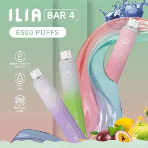ILIA BAR4 6500 Puffs/一次性電子煙/拋棄式/哩啞4代/持久電量