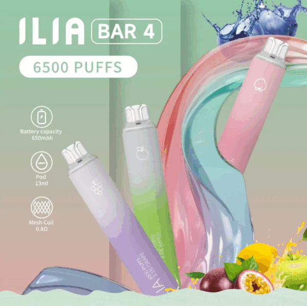 ILIA BAR4 6500 Puffs/一次性電子煙/拋棄式/哩啞4代/持久電量
