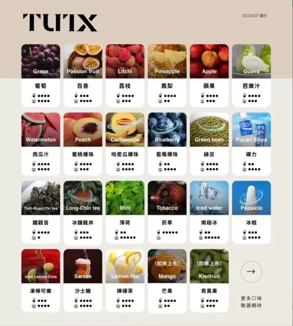 TUTX煙彈/3顆裝/通用各種1代主機/21種口味可選/台灣現貨