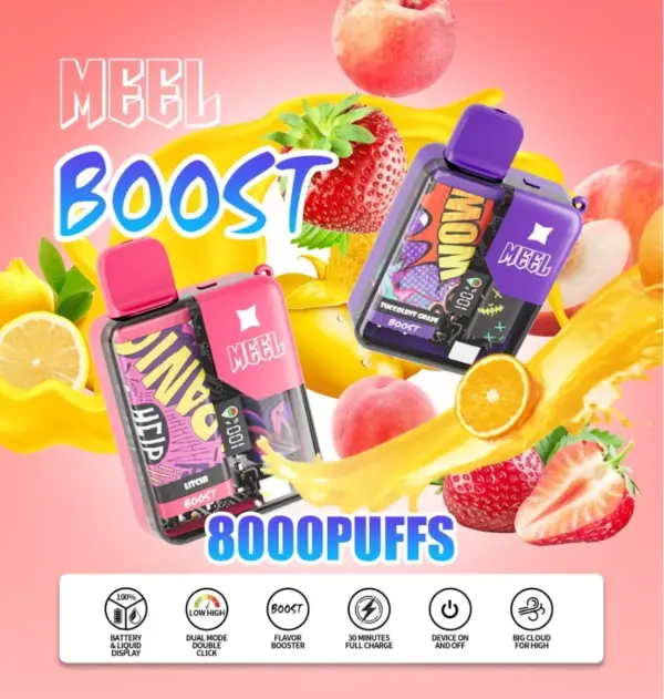 MEEL BOOST 8000口 一次性電子煙 麻將拋棄式電子菸 大容量 台灣電子煙批發 711到付